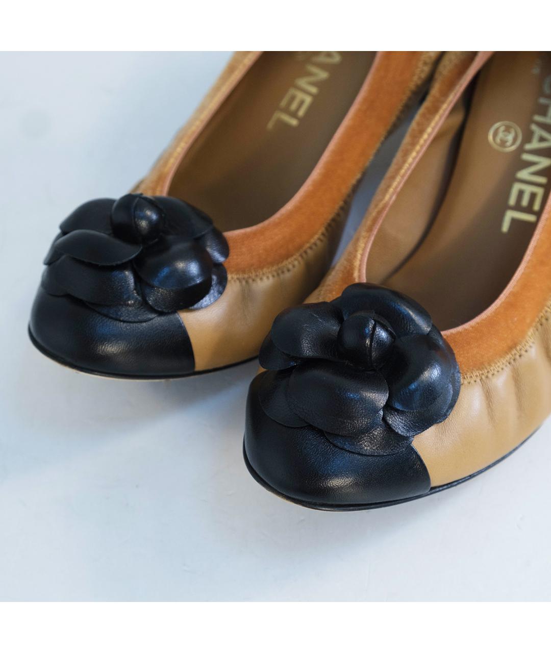 CHANEL Коричневые кожаные туфли, фото 3