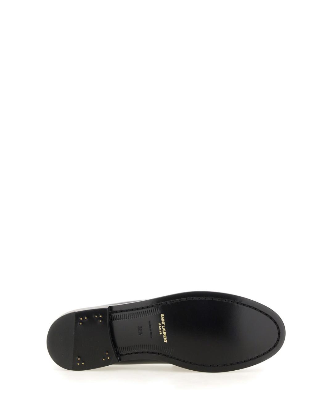 SAINT LAURENT Черные кожаные лоферы, фото 5