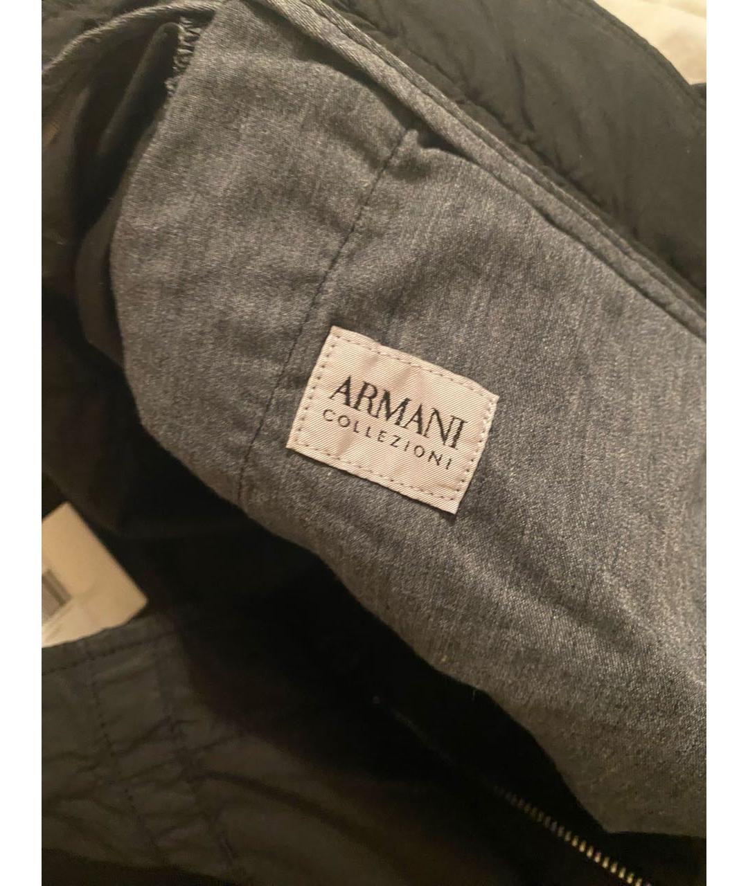 ARMANI COLLEZIONI Черные хлопковые повседневные брюки, фото 7