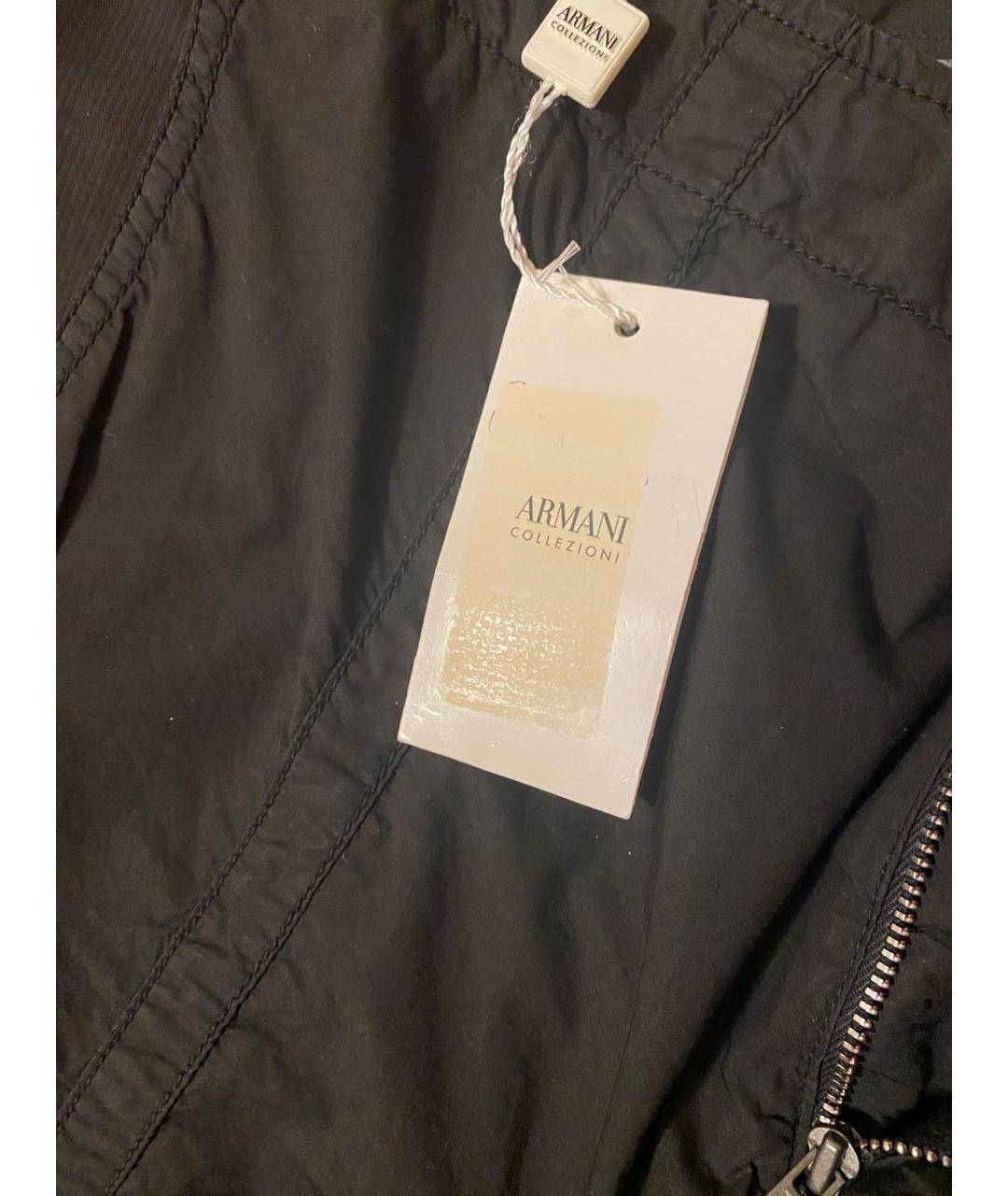 ARMANI COLLEZIONI Черные хлопковые повседневные брюки, фото 8