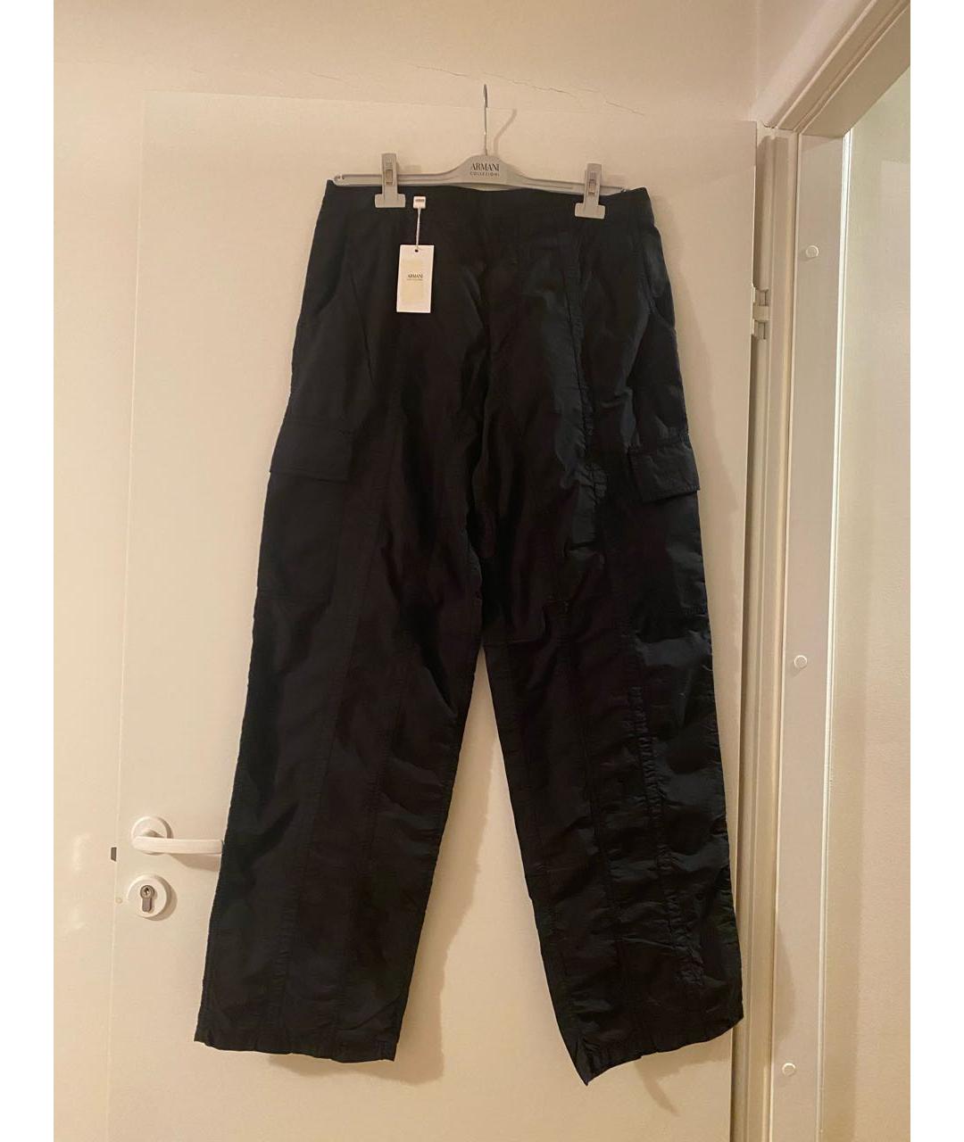 ARMANI COLLEZIONI Черные хлопковые повседневные брюки, фото 9