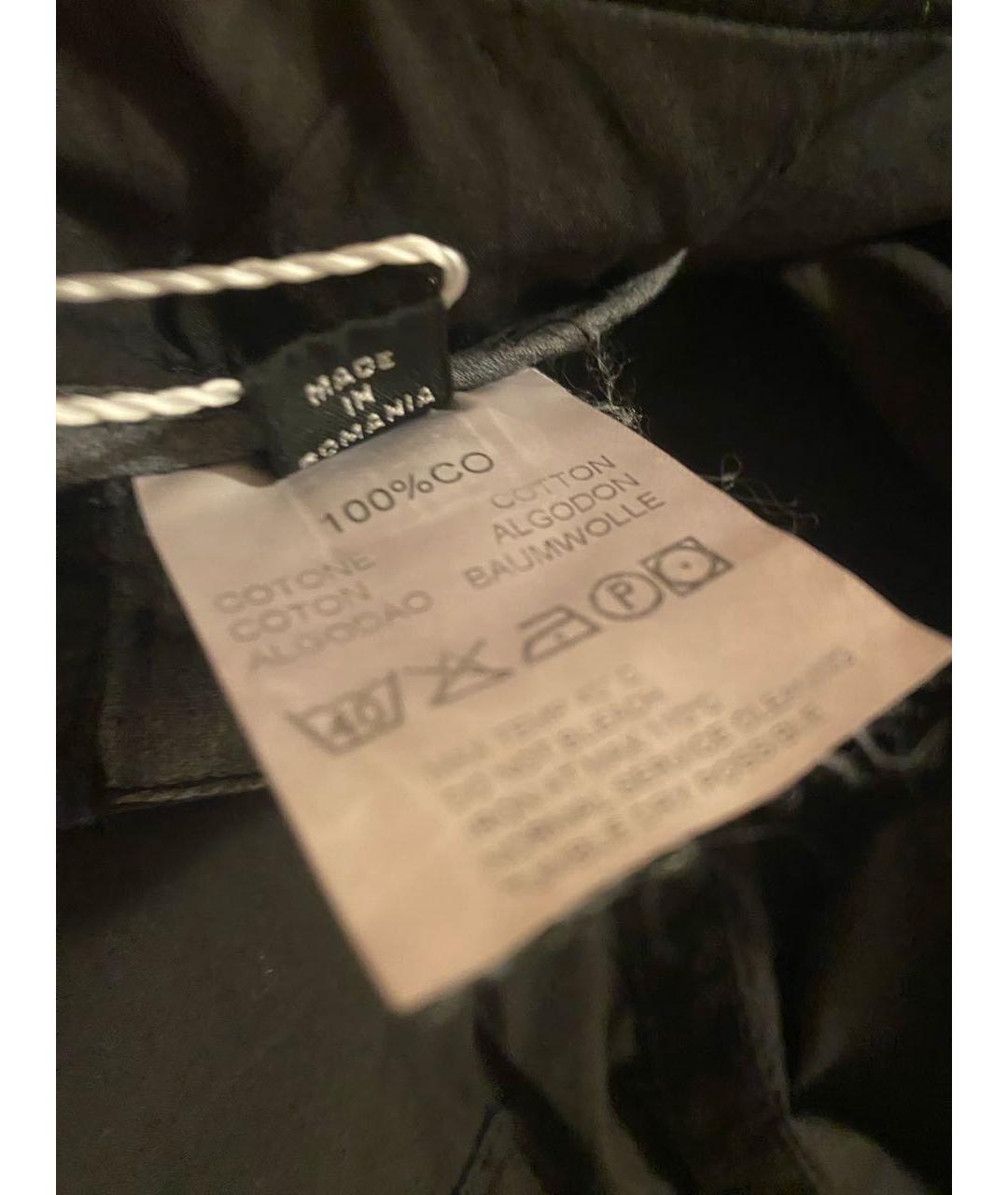 ARMANI COLLEZIONI Черные хлопковые повседневные брюки, фото 6