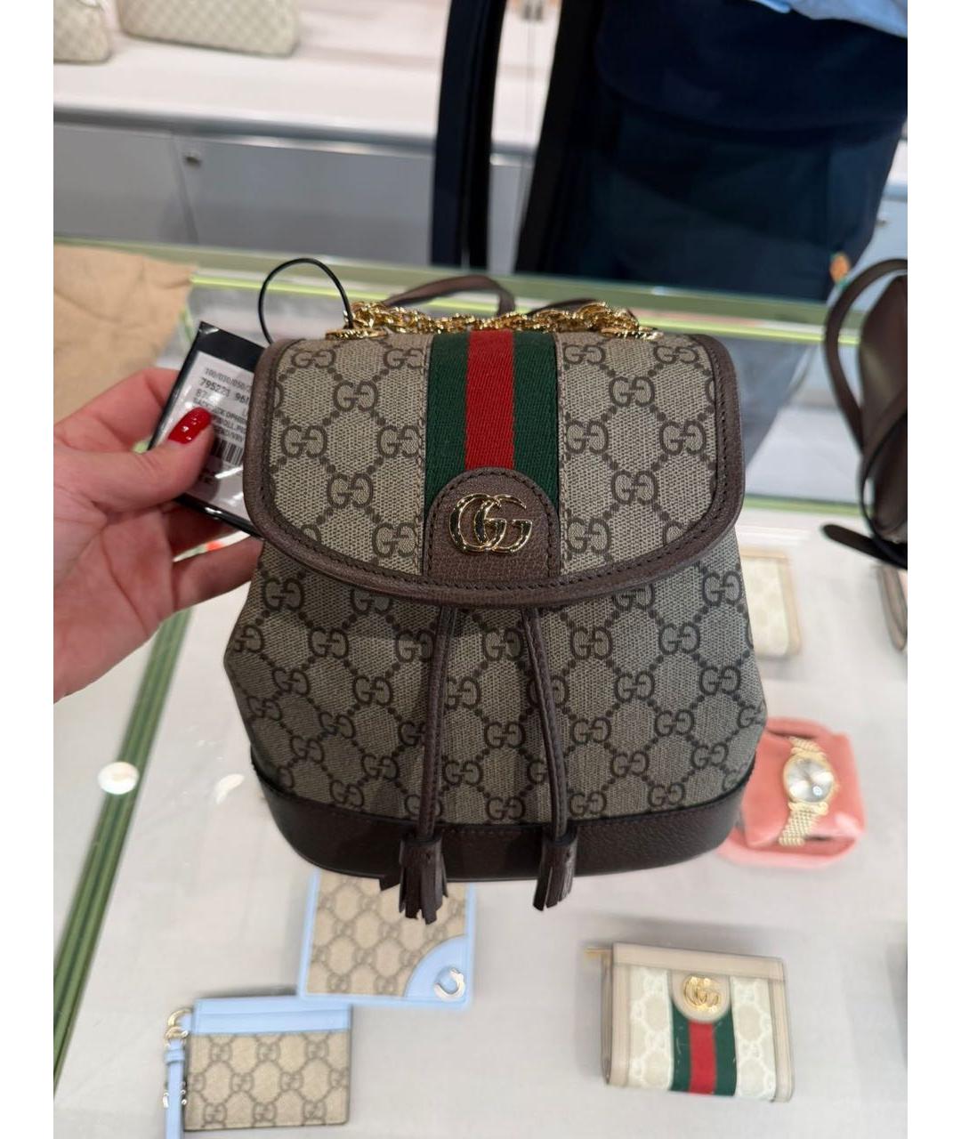 GUCCI Бежевый рюкзак, фото 5