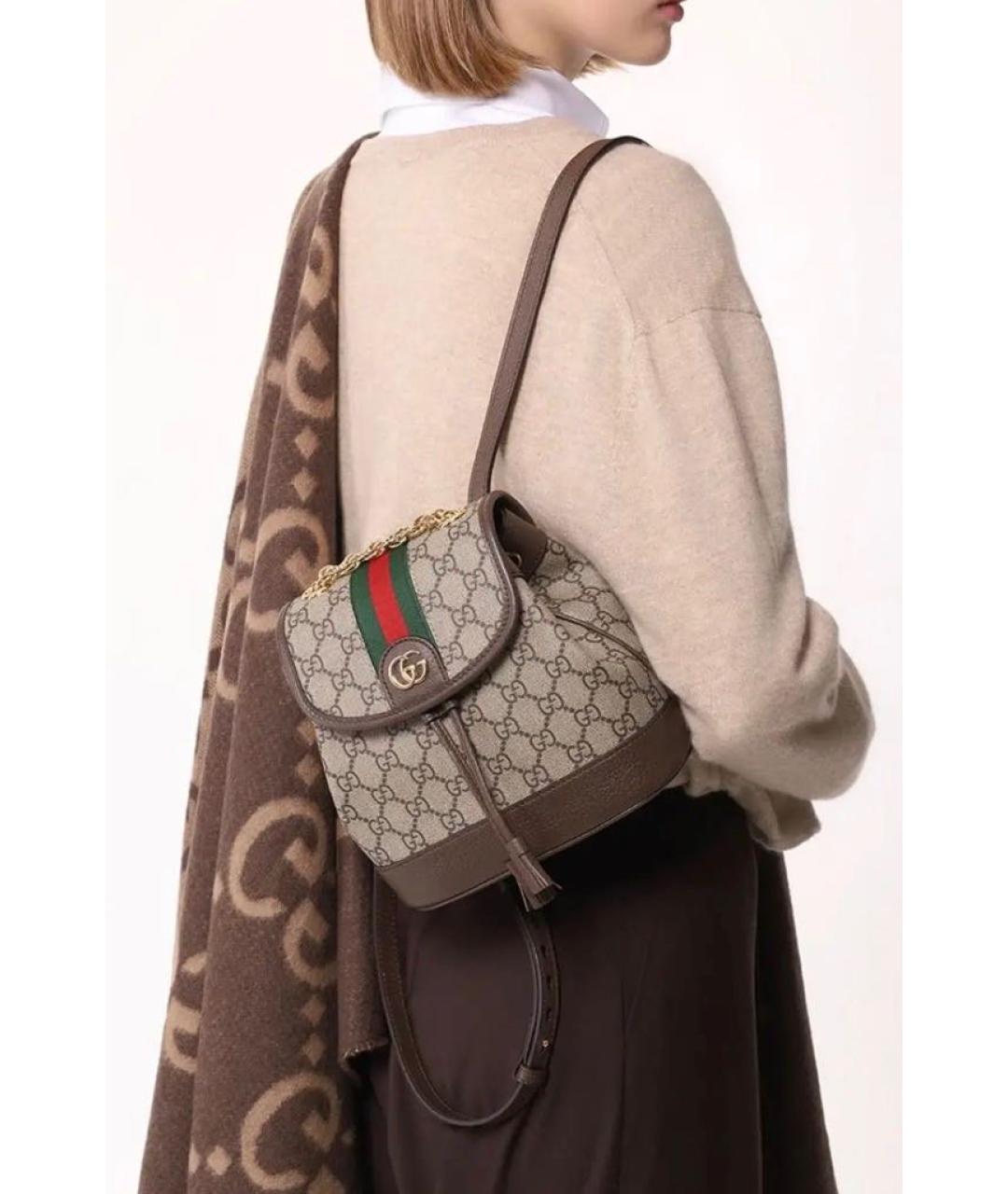 GUCCI Бежевый рюкзак, фото 3