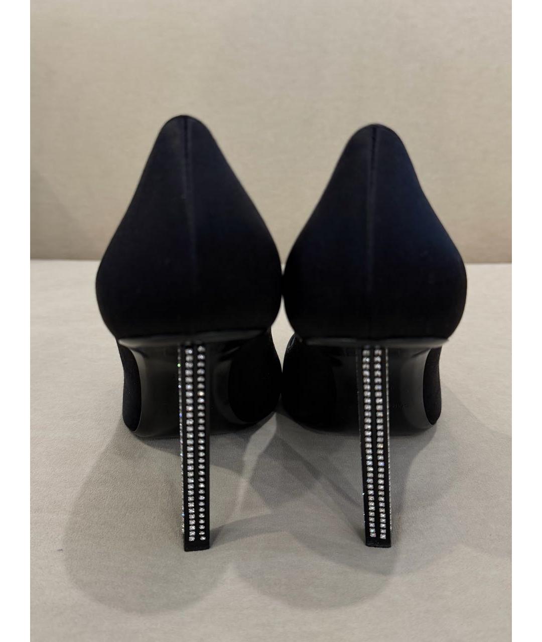SAINT LAURENT Черные свадебные туфли на среднем каблуке, фото 4