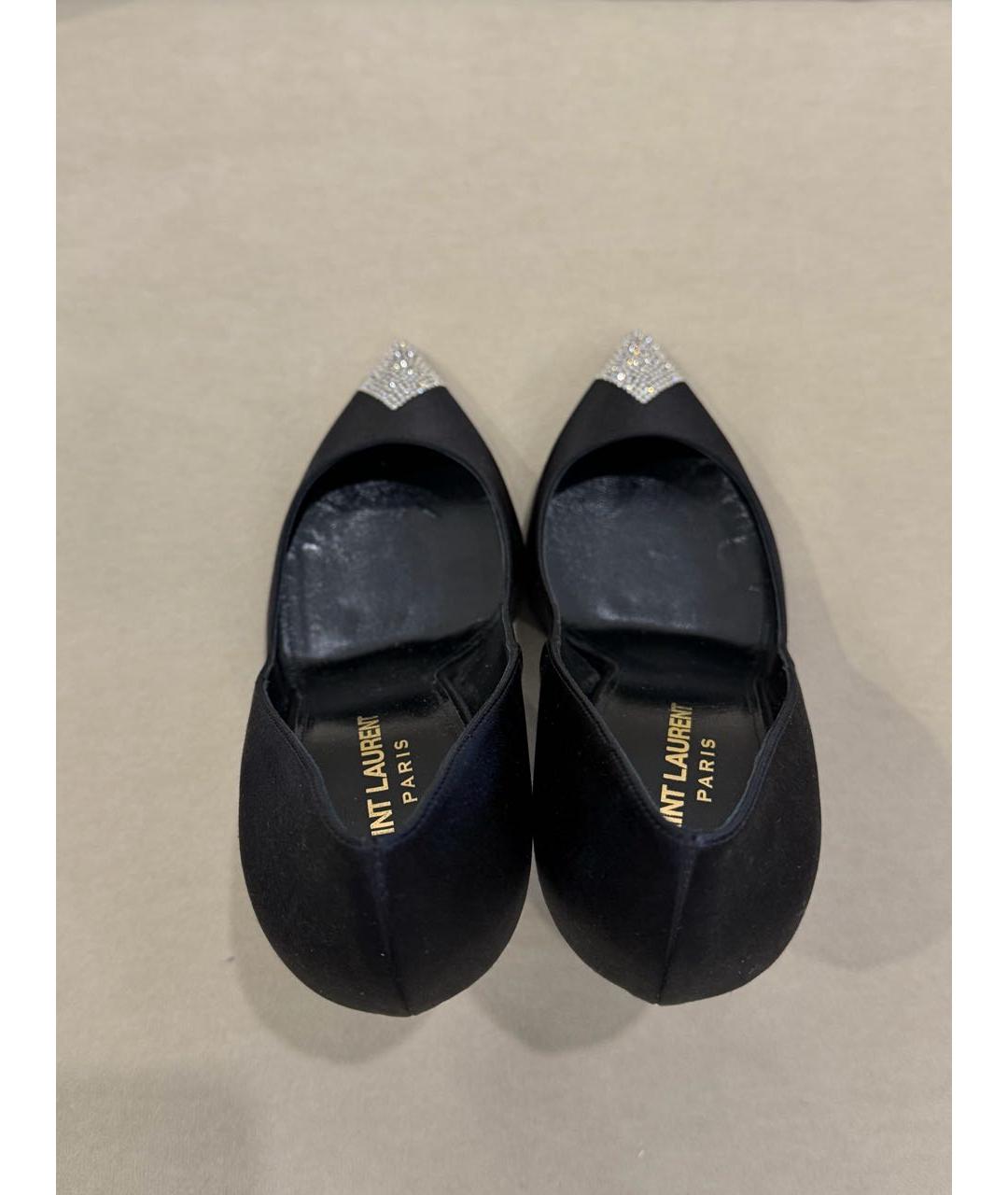 SAINT LAURENT Черные свадебные туфли на среднем каблуке, фото 3