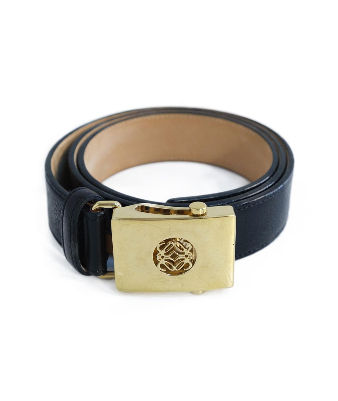 LOEWE Черный кожаный ремень, фото 1