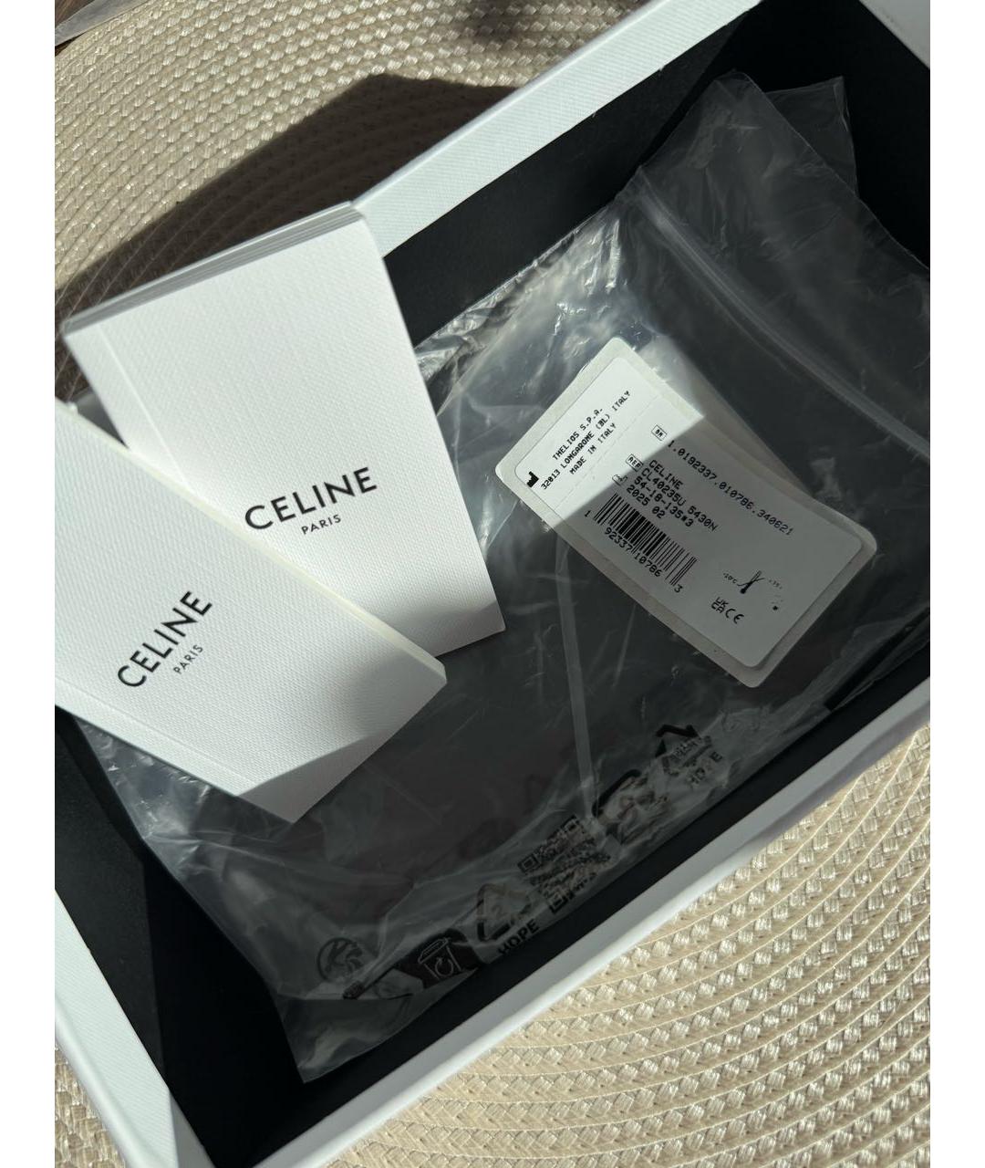 CELINE Золотые металлические солнцезащитные очки, фото 8