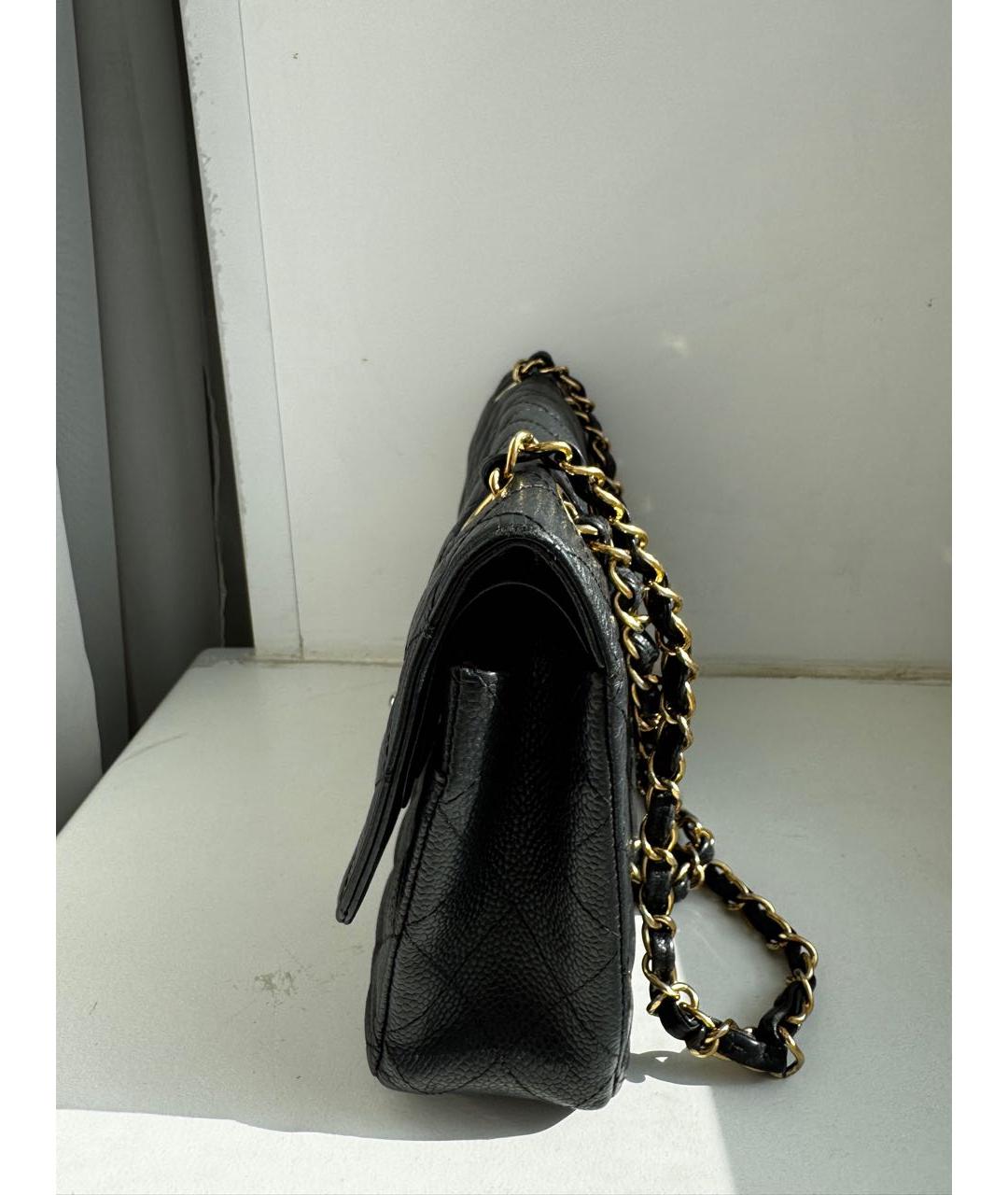 CHANEL Черная кожаная сумка через плечо, фото 4