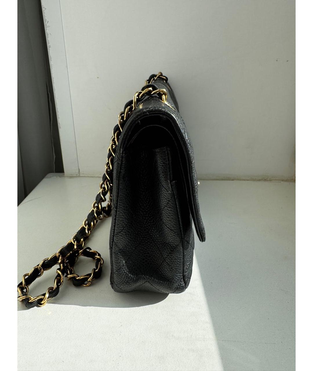 CHANEL Черная кожаная сумка через плечо, фото 3