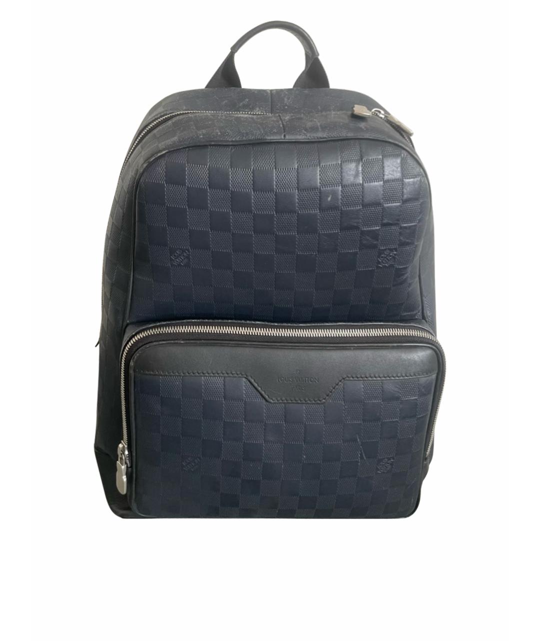 LOUIS VUITTON Темно-синий кожаный рюкзак, фото 1