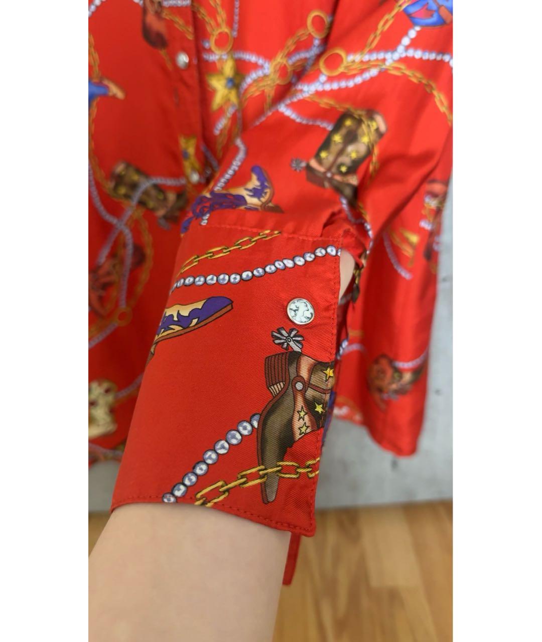 SANDRO Красная шелковая рубашка, фото 3