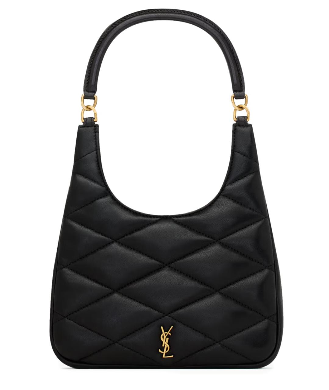 SAINT LAURENT Черная кожаная сумка через плечо, фото 1