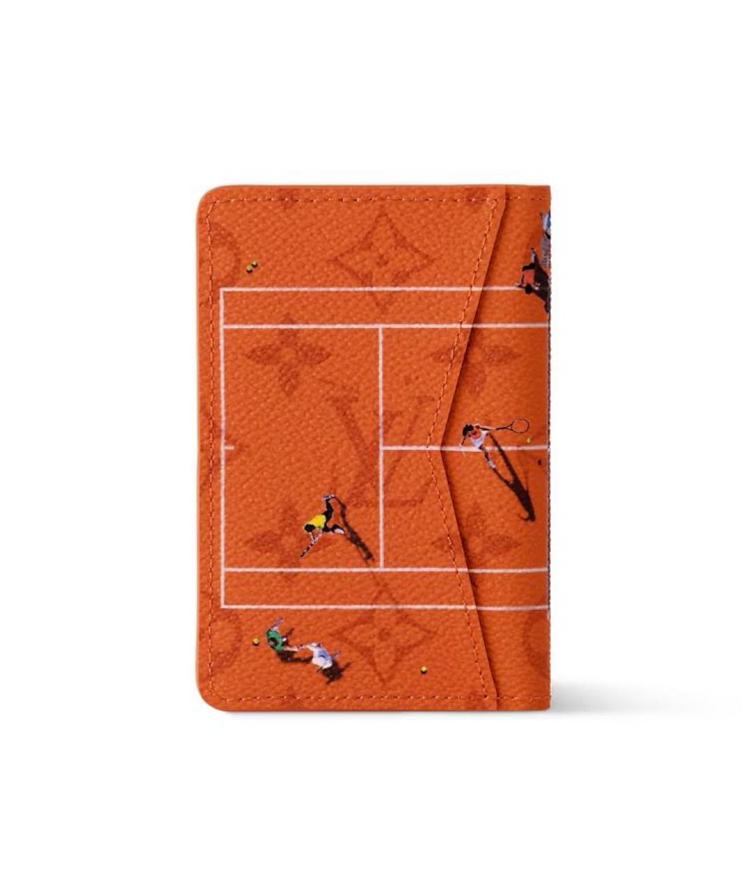 LOUIS VUITTON Оранжевый кожаный кардхолдер, фото 4