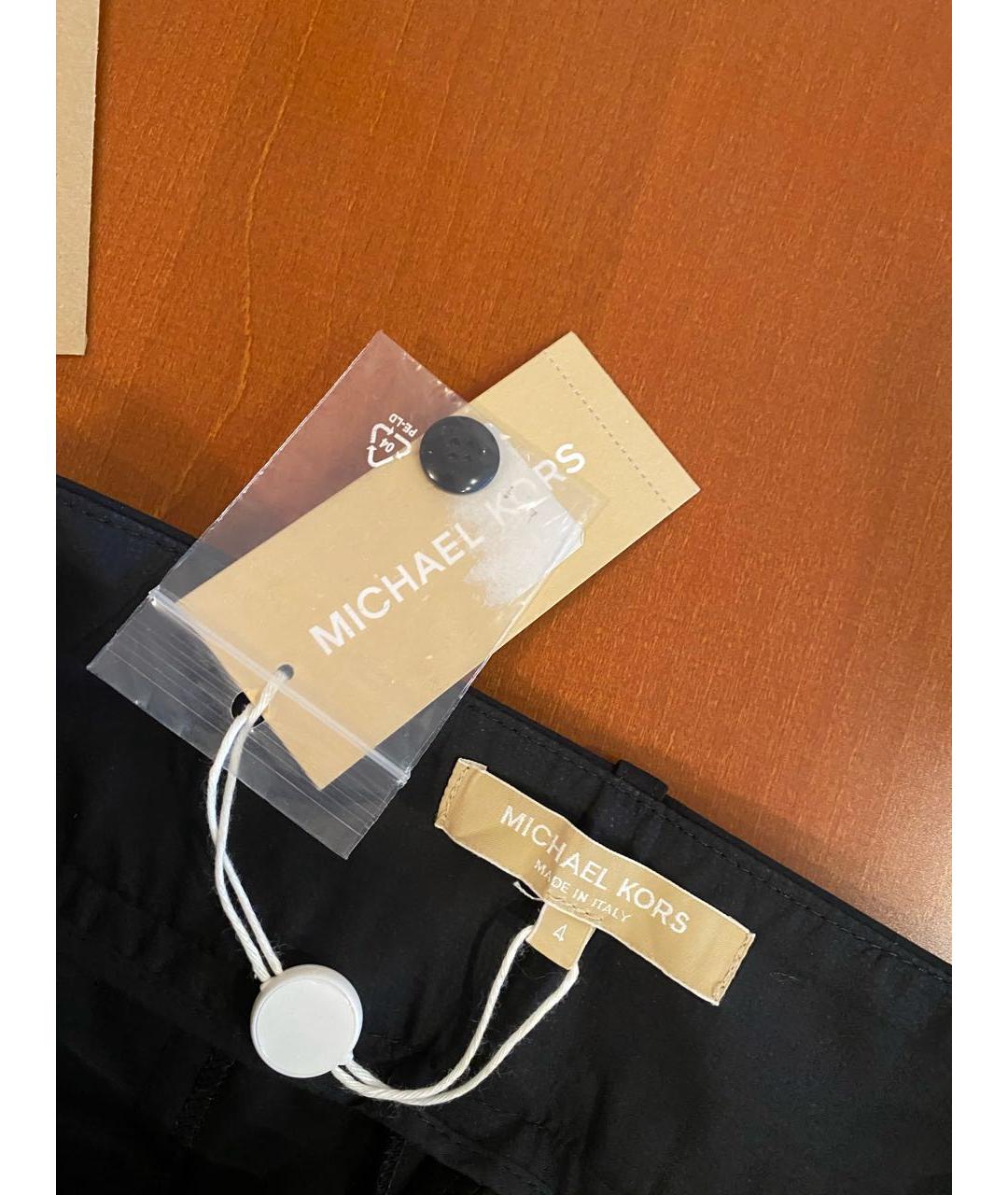 MICHAEL KORS Черные хлопко-эластановые бриджи, фото 5