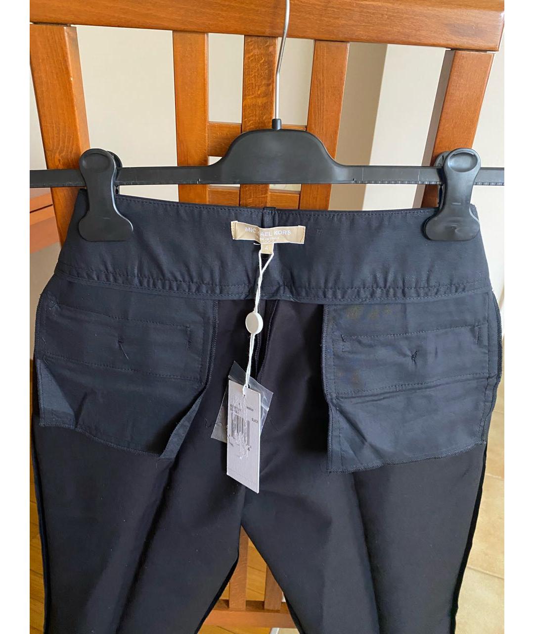 MICHAEL KORS Черные хлопко-эластановые бриджи, фото 3