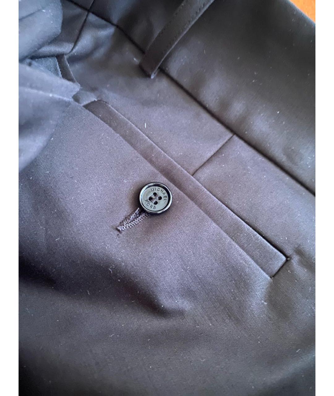 MICHAEL KORS Черные хлопко-эластановые бриджи, фото 4