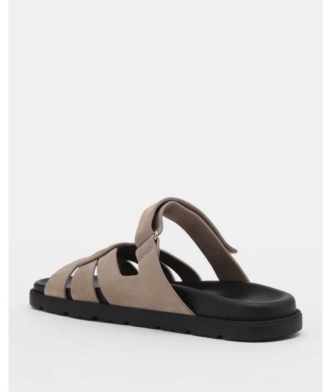 DOUCAL'S Бежевые замшевые шлепанцы, фото 3