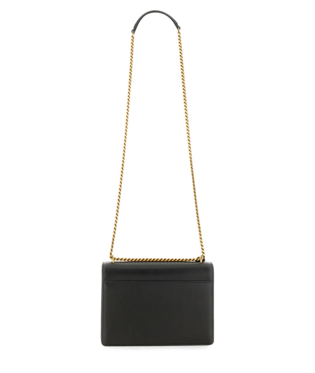 SAINT LAURENT Черная кожаная сумка через плечо, фото 2