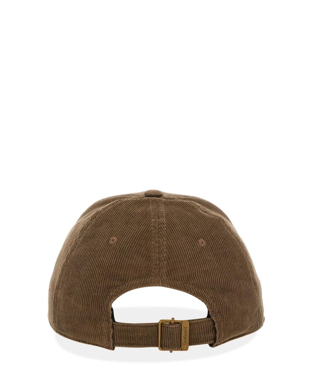 SAINT LAURENT Коричневая хлопковая кепка, фото 3
