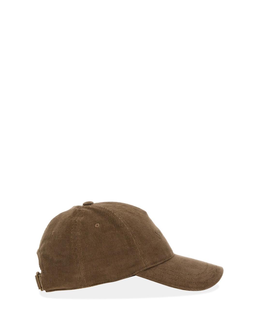 SAINT LAURENT Коричневая хлопковая кепка, фото 2
