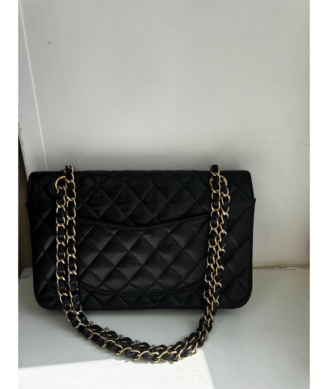 CHANEL Черная кожаная сумка через плечо, фото 3
