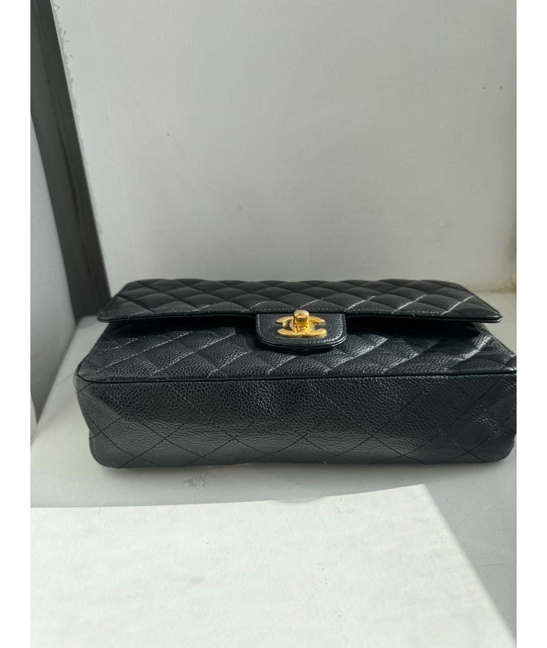 CHANEL Черная кожаная сумка через плечо, фото 8