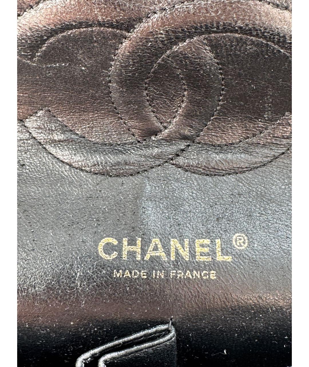 CHANEL Черная кожаная сумка через плечо, фото 7