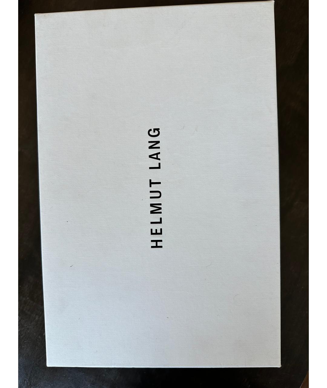 HELMUT LANG Белые кожаные слипоны, фото 6