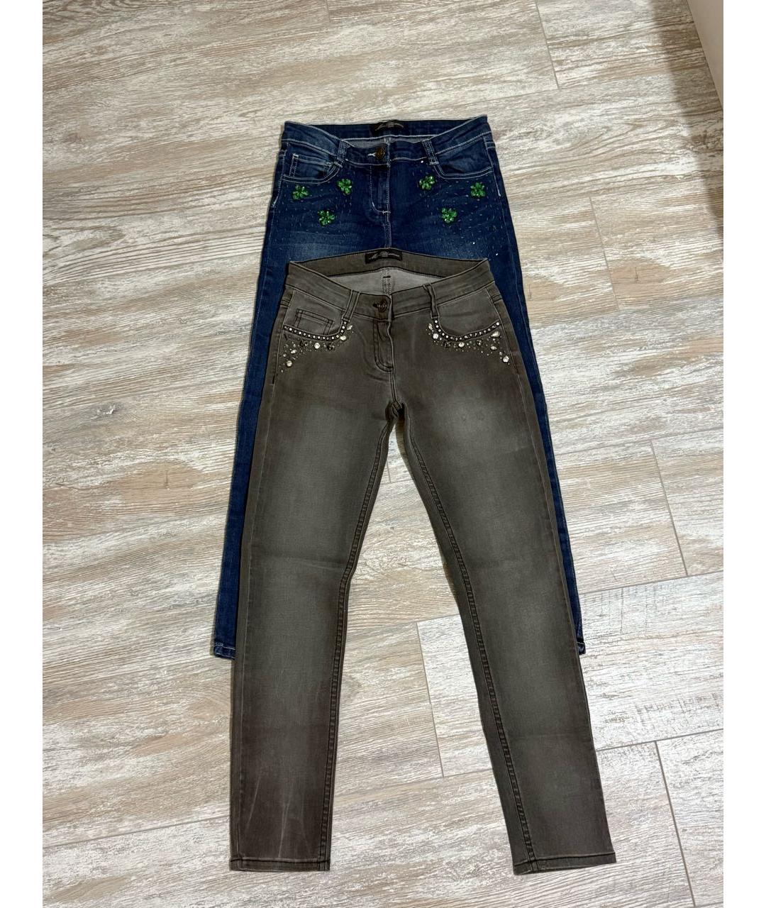 MISS BLUMARINE Серые деним детские джинсы, фото 4