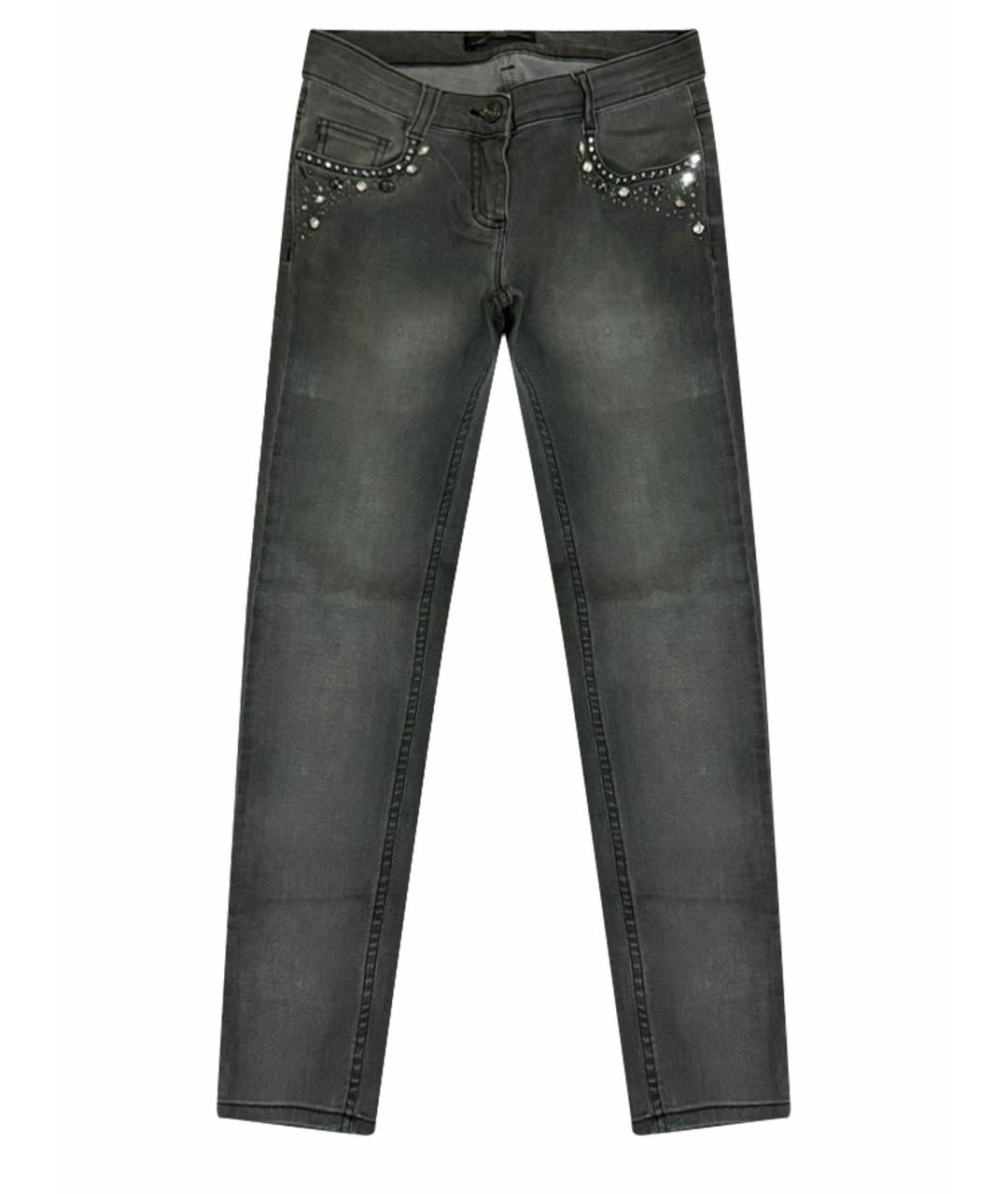 MISS BLUMARINE Серые деним детские джинсы, фото 1