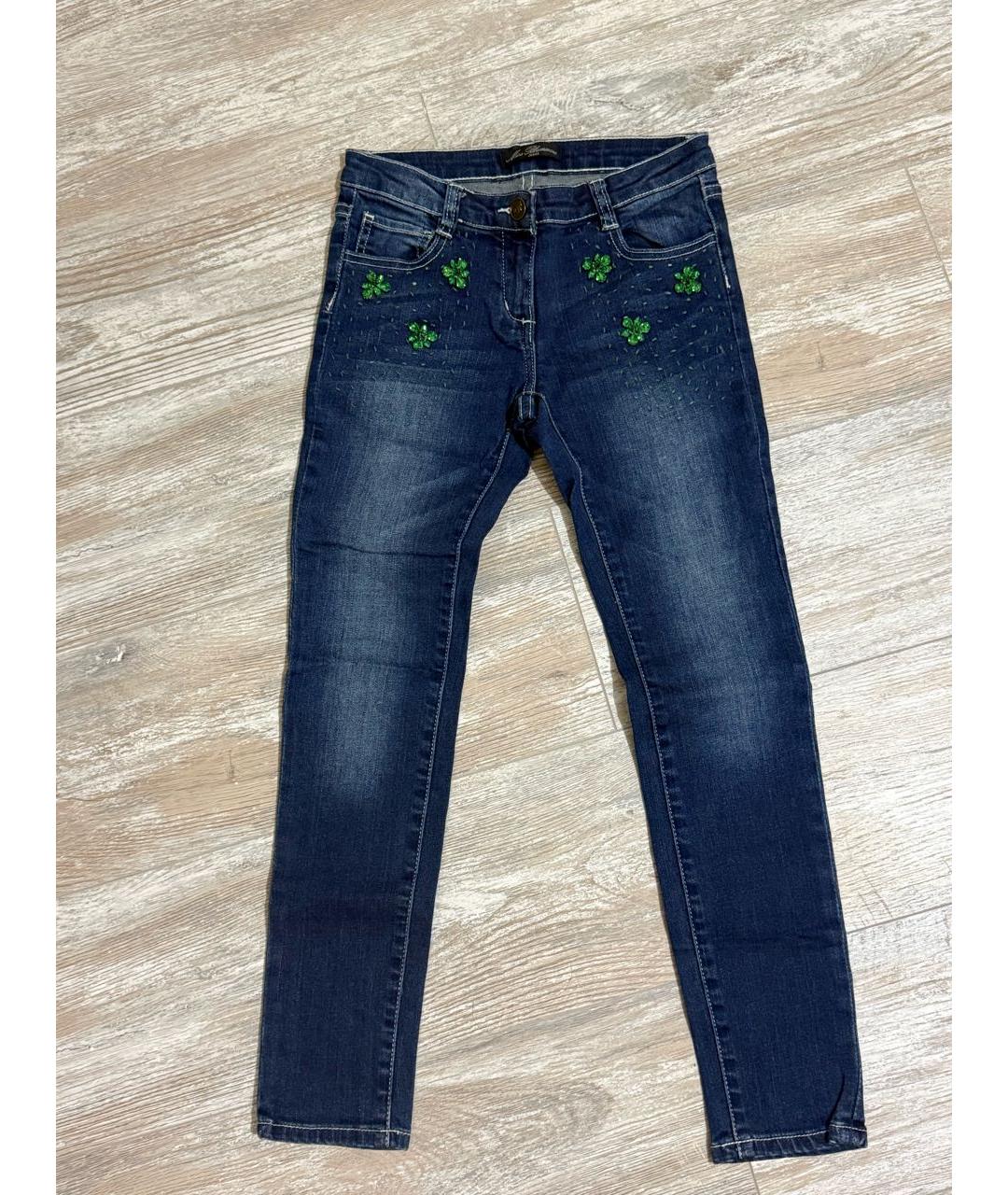 MISS BLUMARINE Серые деним детские джинсы, фото 5