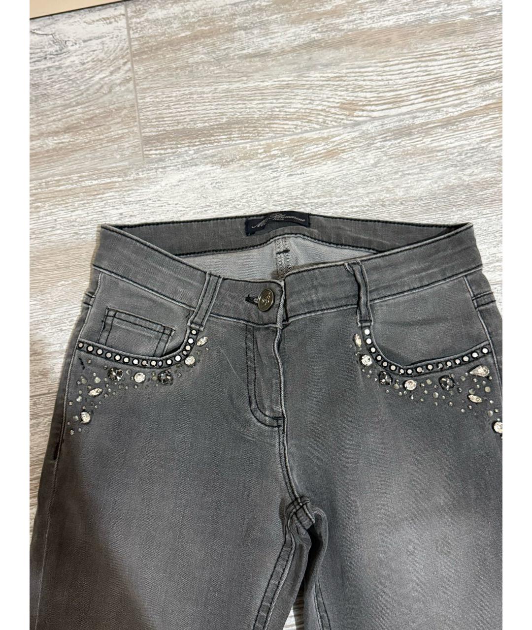 MISS BLUMARINE Серые деним детские джинсы, фото 2