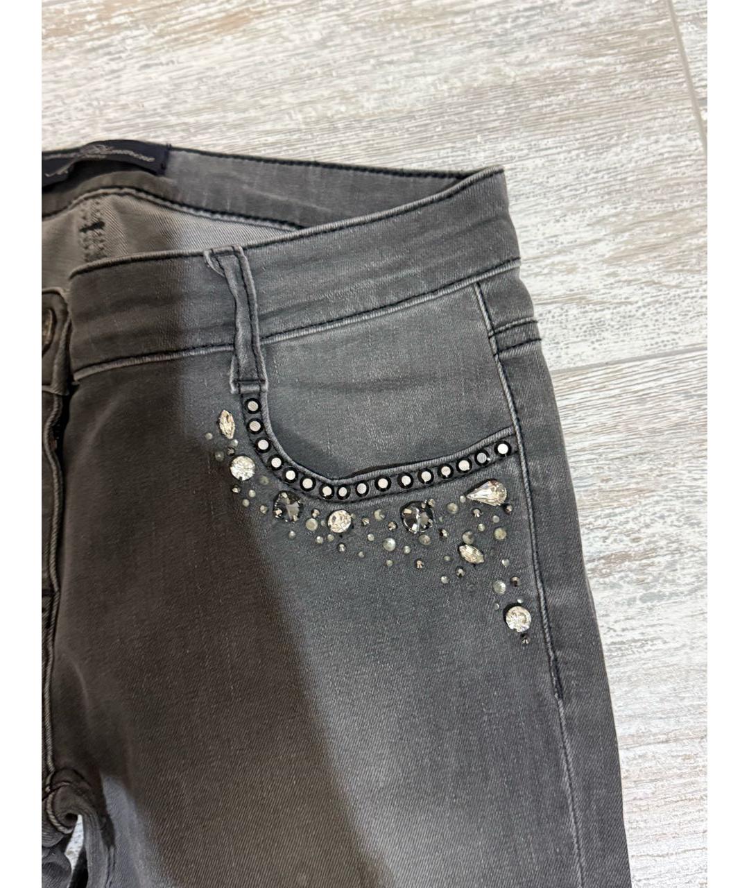 MISS BLUMARINE Серые деним детские джинсы, фото 3