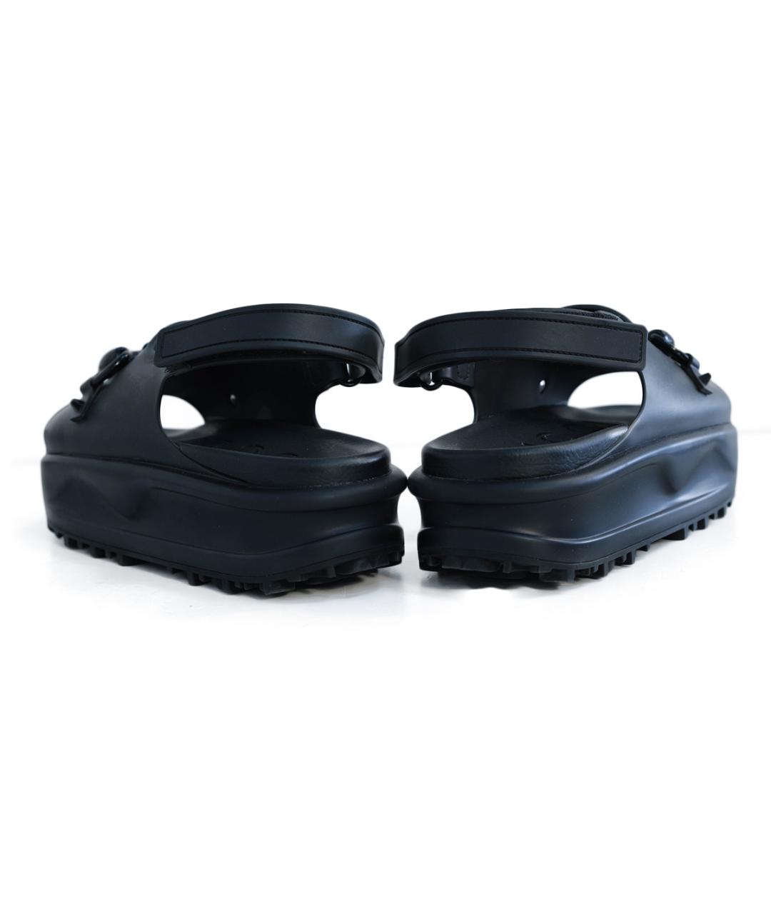 GUCCI Черные резиновые шлепанцы, фото 5