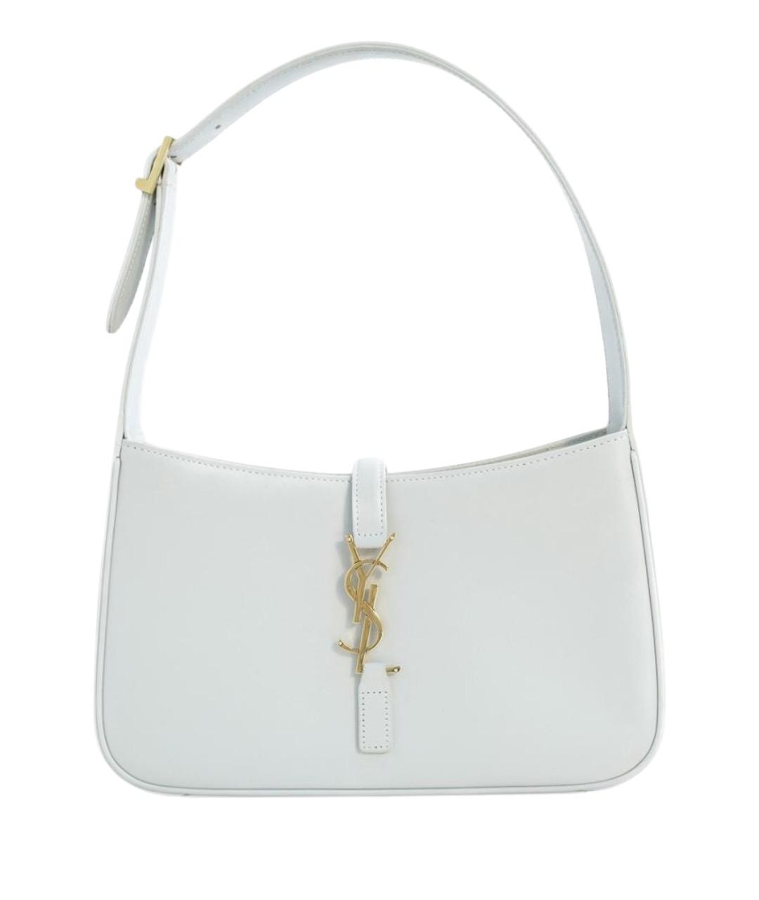 SAINT LAURENT Белая кожаная сумка через плечо, фото 1