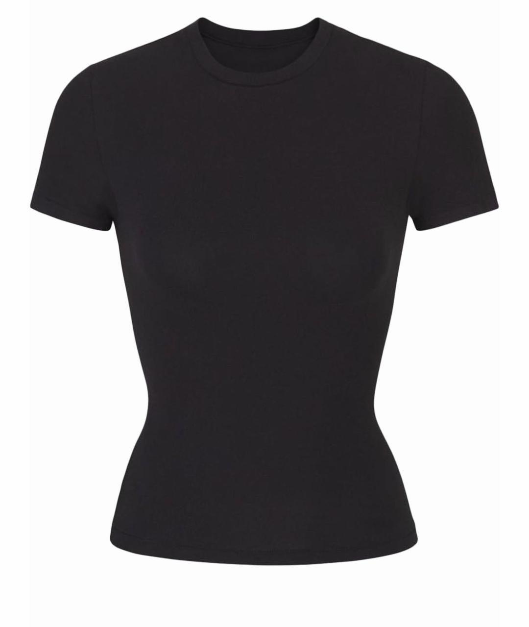 SKIMS Черная хлопковая футболка, фото 7