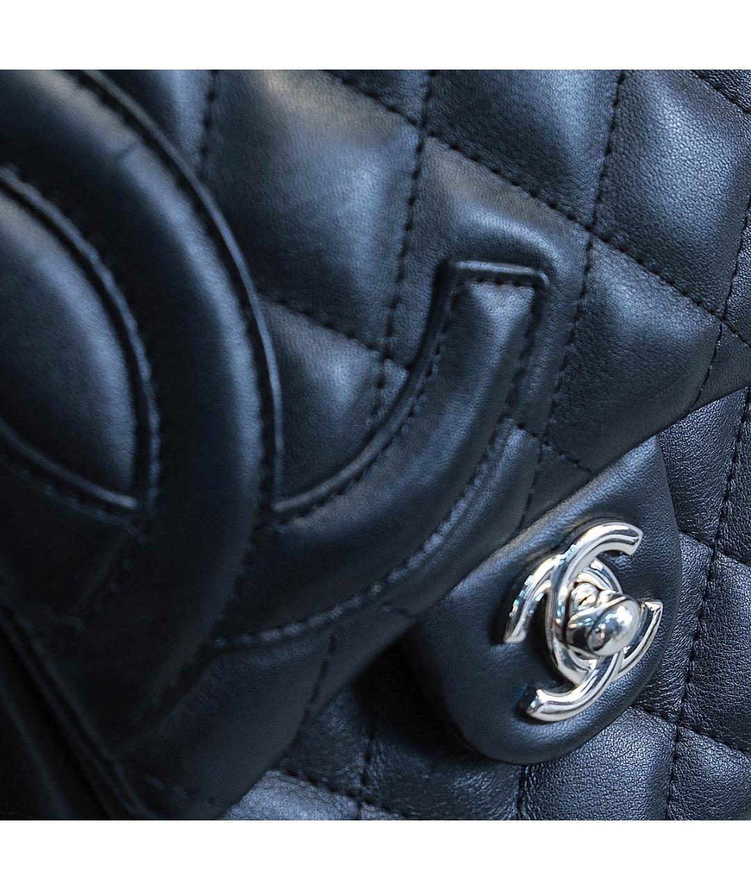 CHANEL Черная кожаная сумка тоут, фото 4