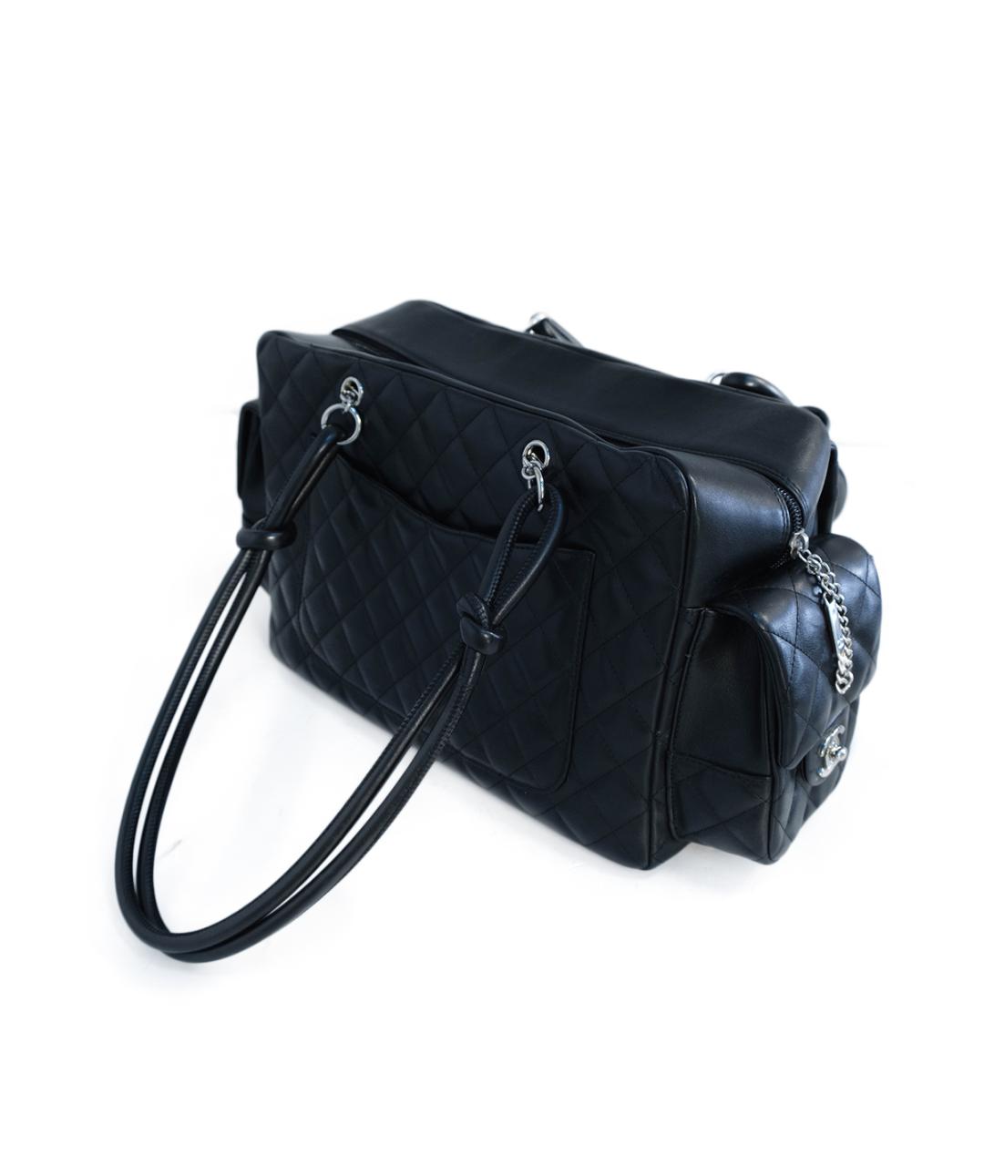 CHANEL Черная кожаная сумка тоут, фото 3