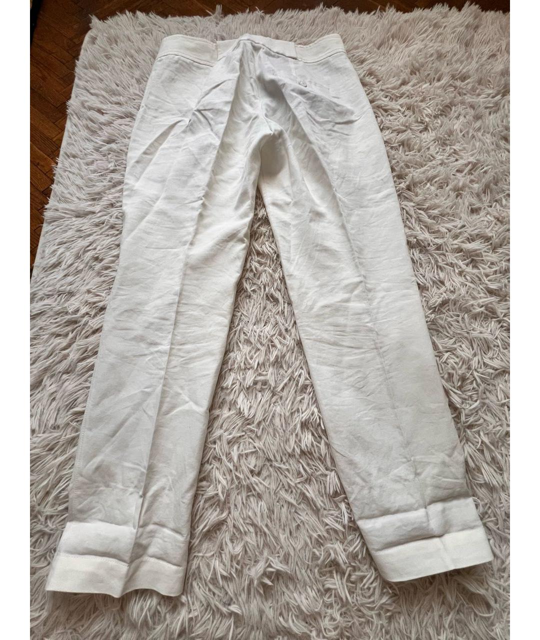 BRUNELLO CUCINELLI Бежевые льняные прямые брюки, фото 2