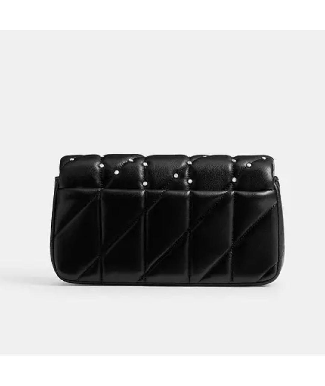 COACH Черная кожаная сумка через плечо, фото 2