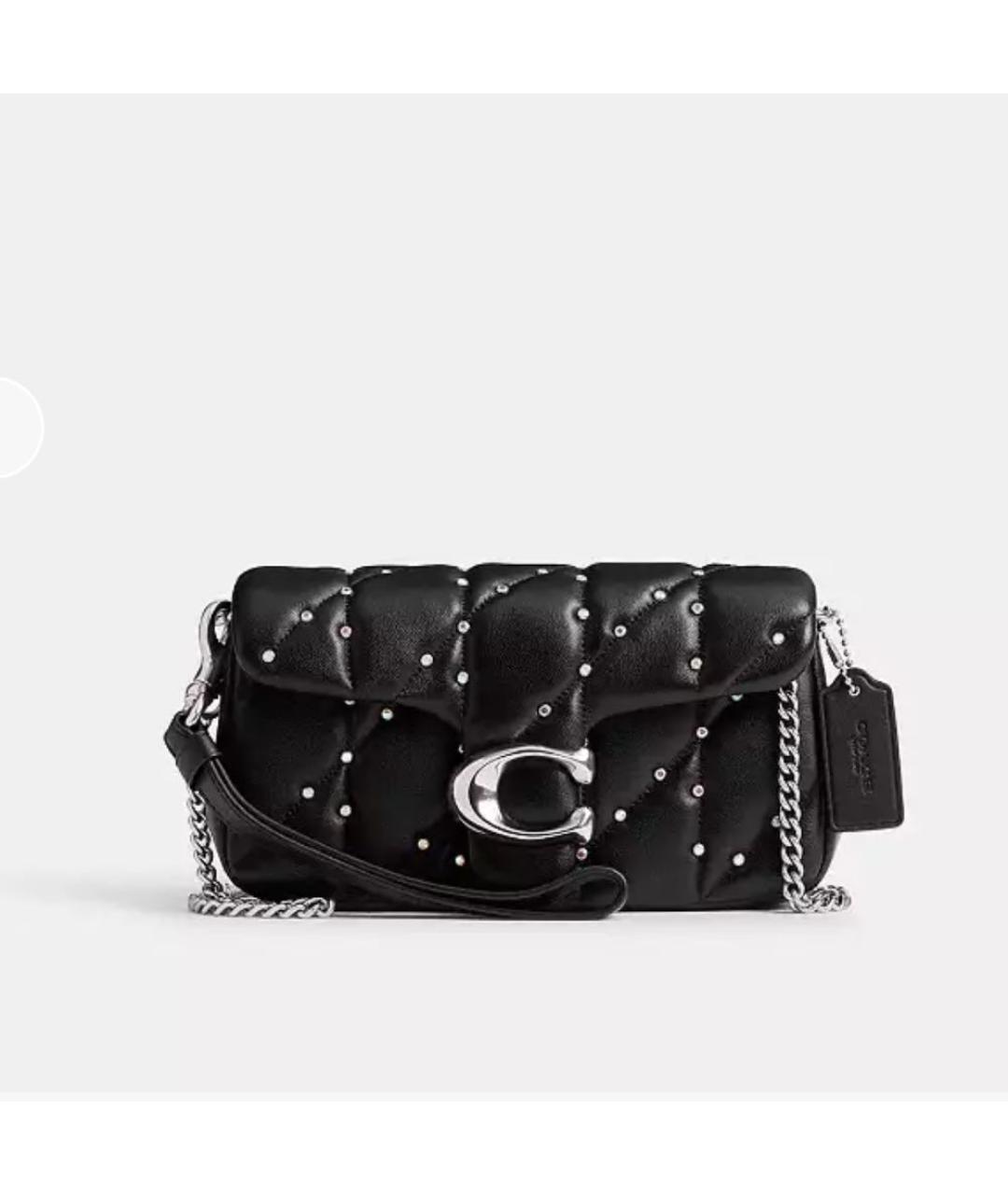 COACH Черная кожаная сумка через плечо, фото 7