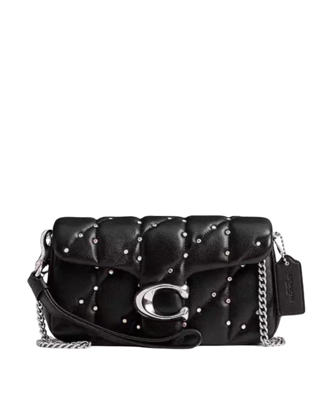 COACH Черная кожаная сумка через плечо, фото 1