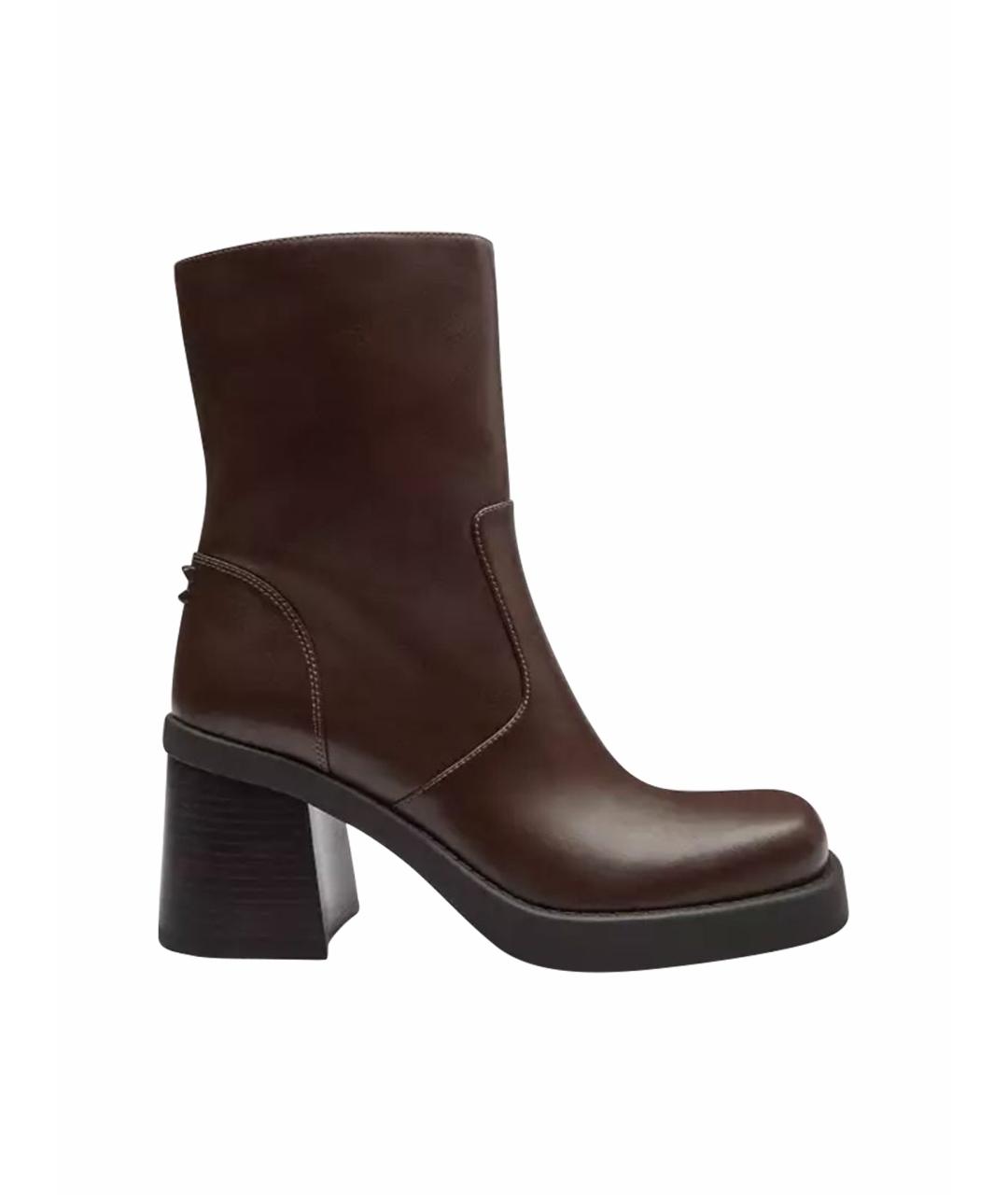 COACH Коричневые кожаные ботинки, фото 1