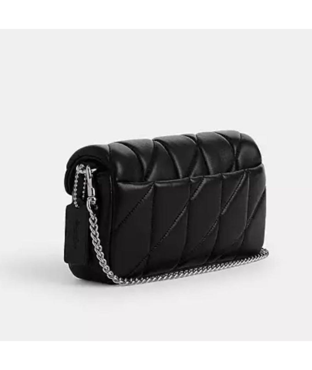 COACH Черная кожаная сумка через плечо, фото 3