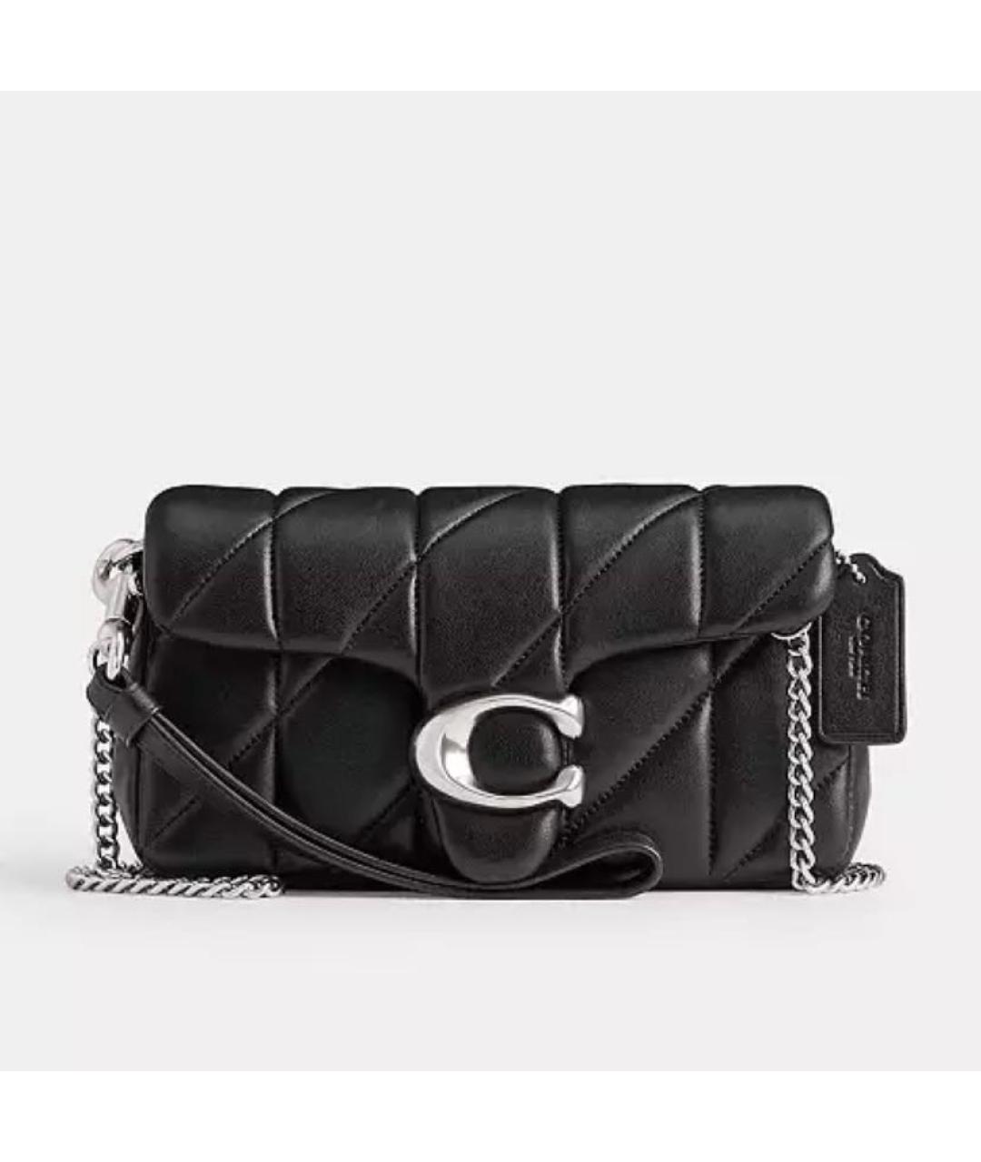 COACH Черная кожаная сумка через плечо, фото 6