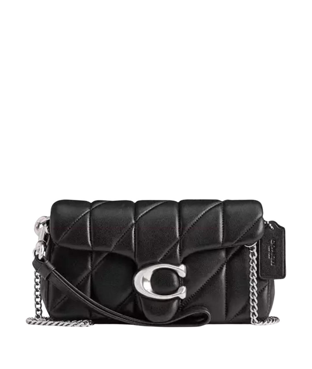 COACH Черная кожаная сумка через плечо, фото 1