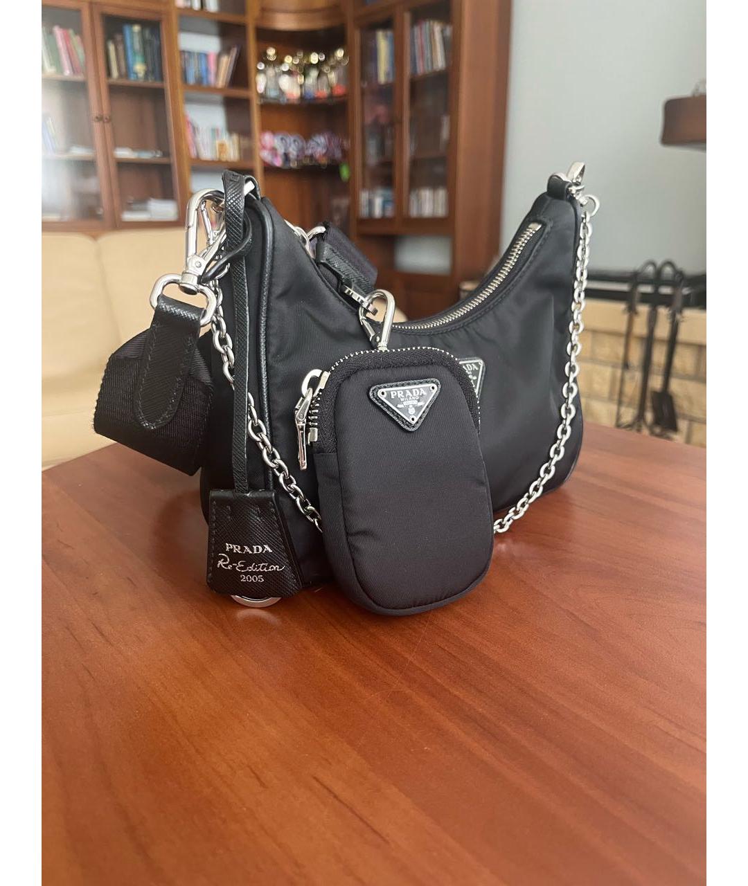 PRADA Черная сумка с короткими ручками, фото 7
