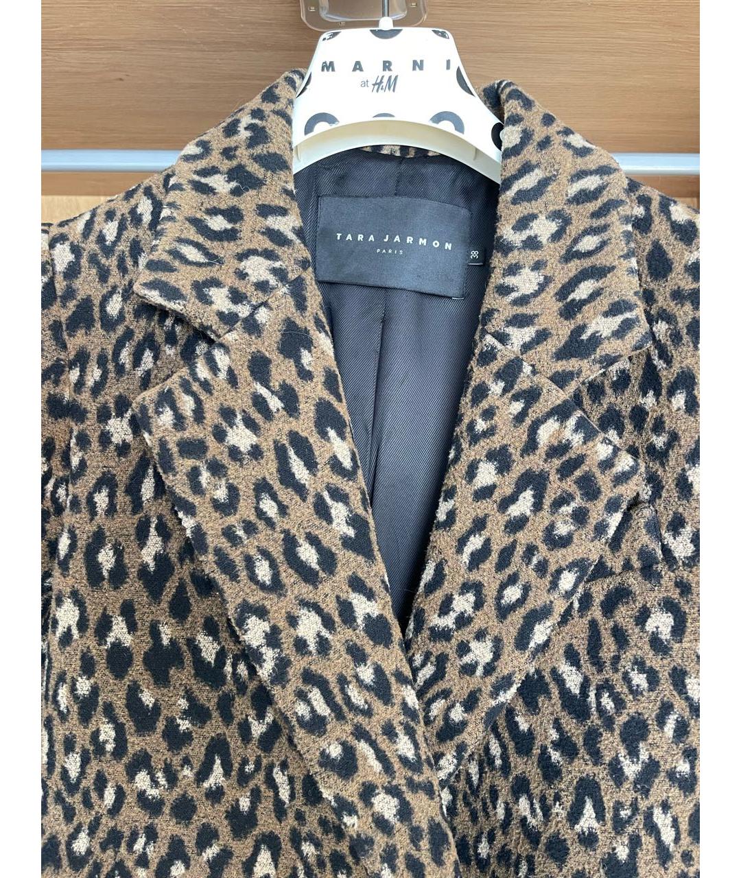 Tara Jarmon Коричневое полиэстеровое пальто, фото 3