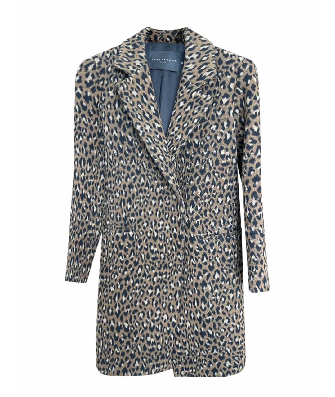 Tara Jarmon Коричневое полиэстеровое пальто, фото 1